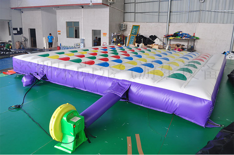 充气扭扭乐充气手脚并用气垫床五颜六色游戏活动手忙脚乱气模玩具
