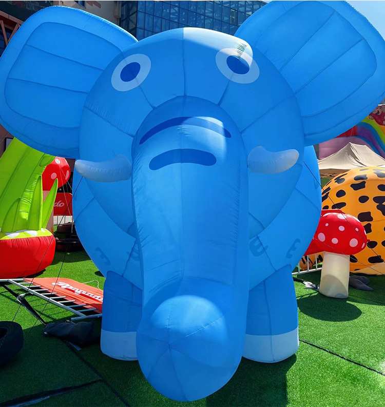 充气膨胀动物园卡通老虎大象长颈鹿斑马户外商场发光美陈装饰气模