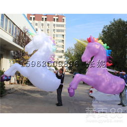 【表演光影马游行卡通马充气马游乐卡通气模游园会人背马造型】-烟台