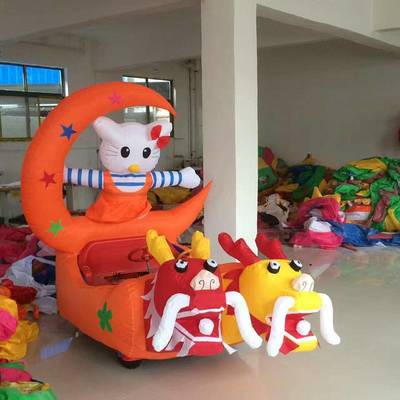 充气电瓶车 气模车 彩灯气模玩具车 儿童广场游乐车价格